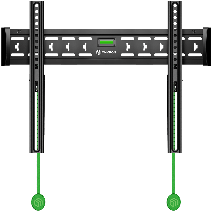ONKRON Fixed TV Wall Mount for 43 to 85-inch Flat Panel TVs Digital Panels 68,2 kg, Black