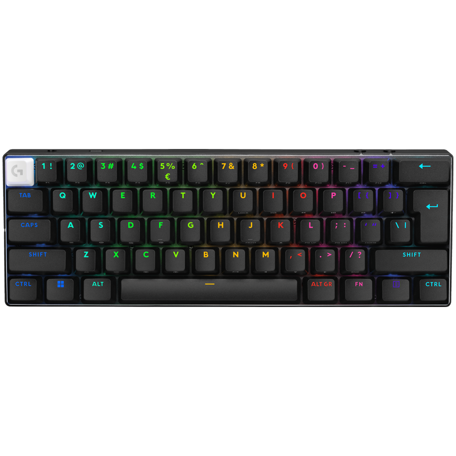 LOGITECH G PRO X 60 LIGHTSPEED Wireless Gaming Keyboard (Tactile) - BLACK - US INT'L - 2.4GHZ/BT - EMEA28-935 - TACTILE SWITCH