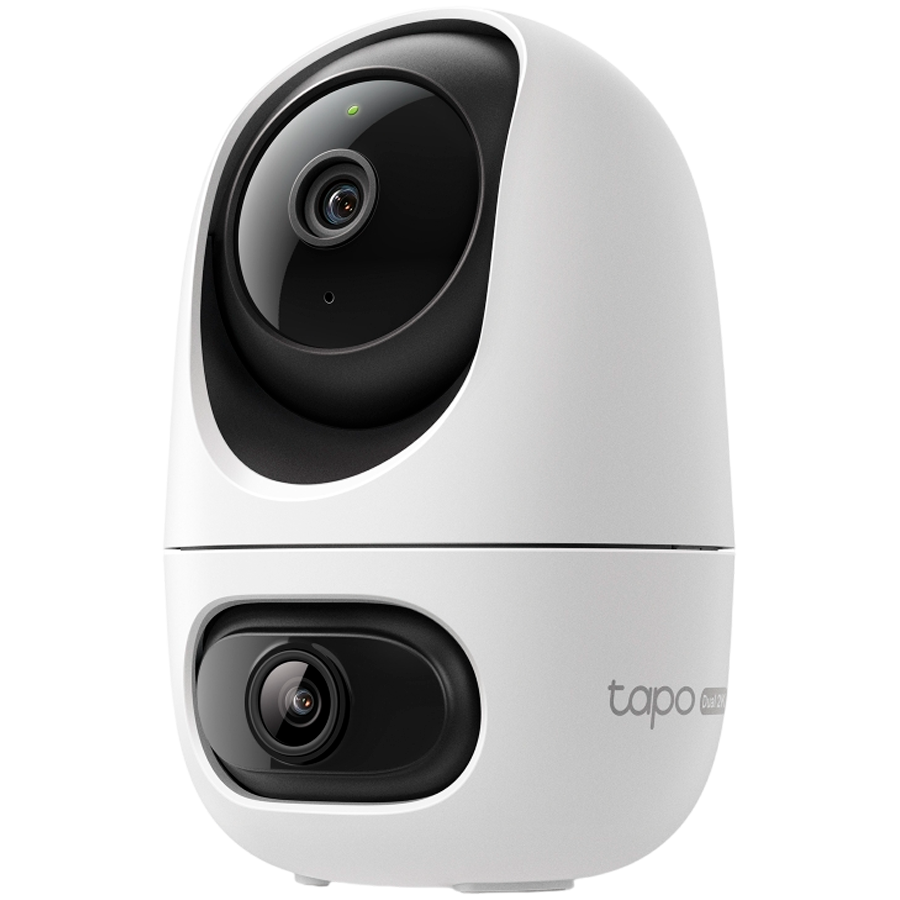 TP-Link Tapo C245D Dual Lens Pan/Tilt Security Camera, 2K (2304x1296) and 2K (2304x1296), 2.4 GHz, Dual Lens, Pan/Tilt, Smart AI Detection and Notifications, AI Smart Tracking, Sound and Light Alarm,