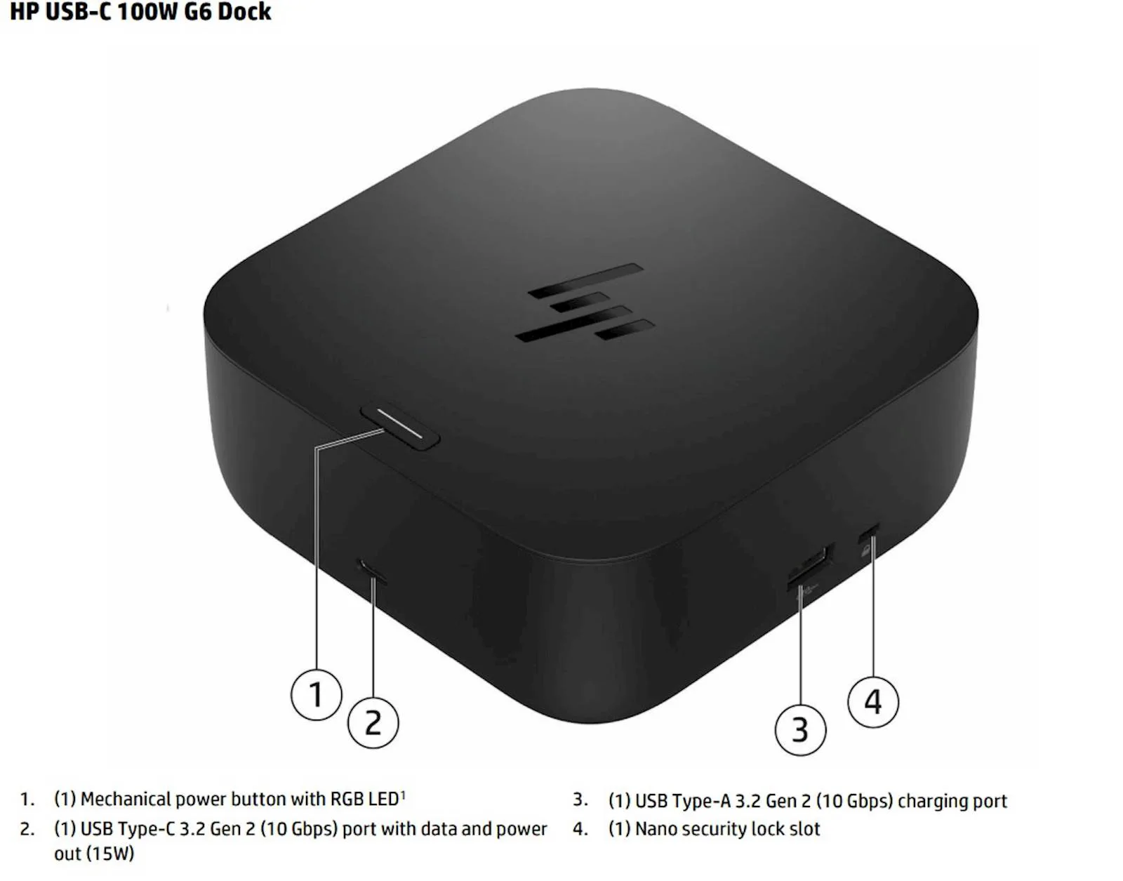 HP USB-C 100W G6 Dock EUROHP USB-C 100W G6 Dock EUROHP USB-C 100W G6 Dock EURO