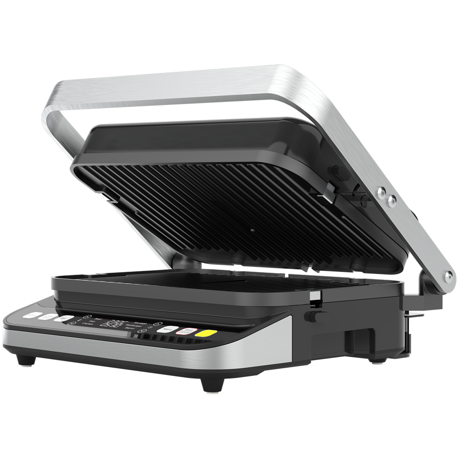AENO ''Electric Grill EG5: 2000W, 2 heating modes - Lower Grill, Both Grills, 6 preset programs, Defrost, Max opening angle -180°, Temperature regulation, Timer, Removable double-sided plates, Plate s