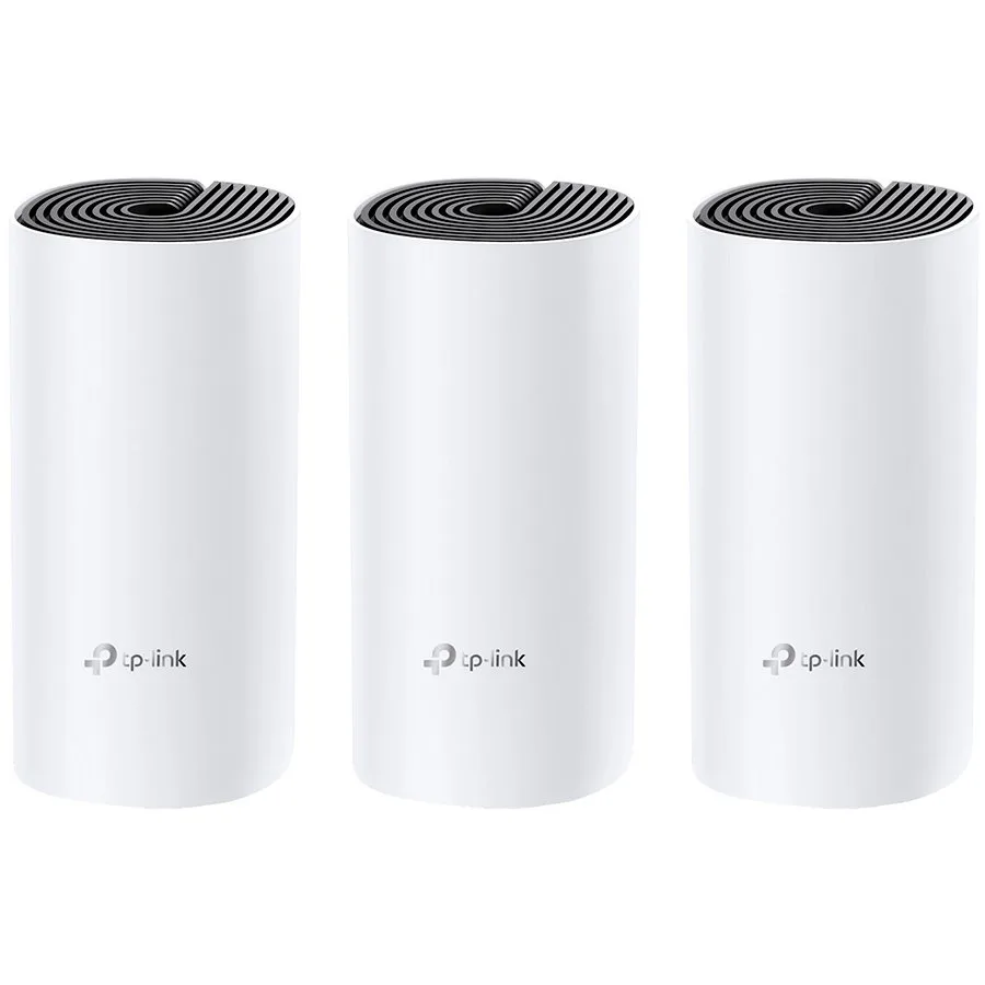 TP-Link Deco M4 (3-pack) AC1200 Whole-Home Mesh Wi-Fi System,Qualcomm CPU,867Mbps at 5GHz+300Mbps at 2.4GHz,2 Gigabit Ports, 2 internal antennas,MU-MIMO, Beamforming,Parental Controls,QoS,Reporting,Ac