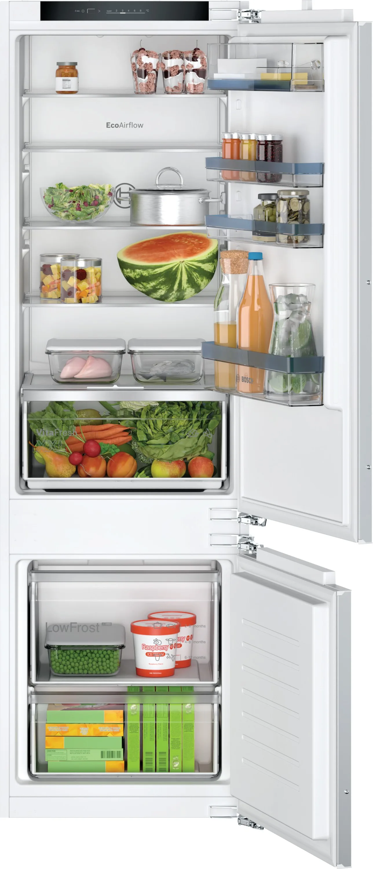 BOSCH Ugradbeni hladnjak Serie 4| LowFrost, A++(E), DE, H:200L, Z:70L, 177CM, 35dB