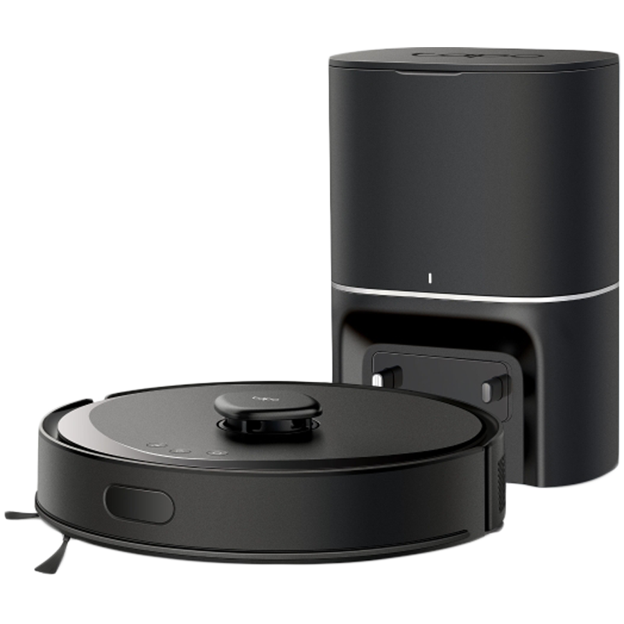 TP-Link Tapo RV30 Max Plus, Robot Vacuum Cleaner and Auto-Empty Dock, LiDAR + IMU Dual Navigation, Vacuum & Mop 2-in-1, 5300Pa, 3L Auto-Empty Dock, 2600mAh Battery, 250ml Dustbin, 300ml Water Tank, 5-