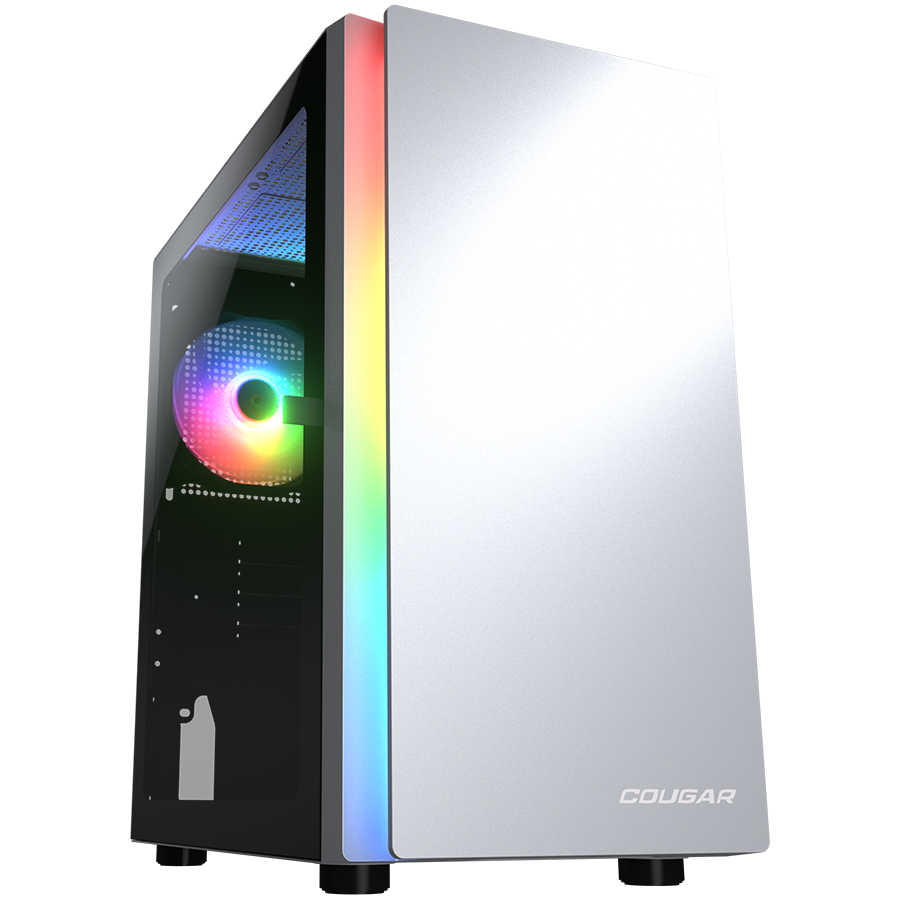 COUGAR PURITY RGB PC Case, Mini Tower, White