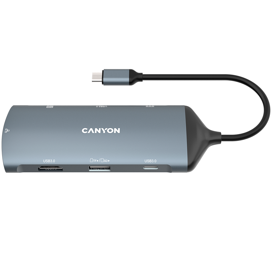 CANYON hub DS-15 8in1 4k USB-C Dark Grey