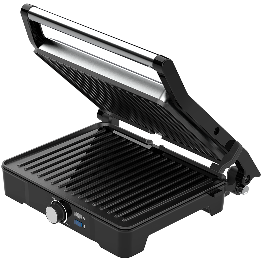 AENO Electric Grill EG2: 2000W, Temperature regulation, Max opening angle -180°, Plate size 290*234mm