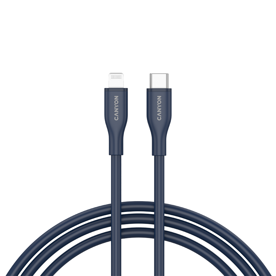 CANYON cable CLNM60 C-L 60W MFI 1m Silicon Blue