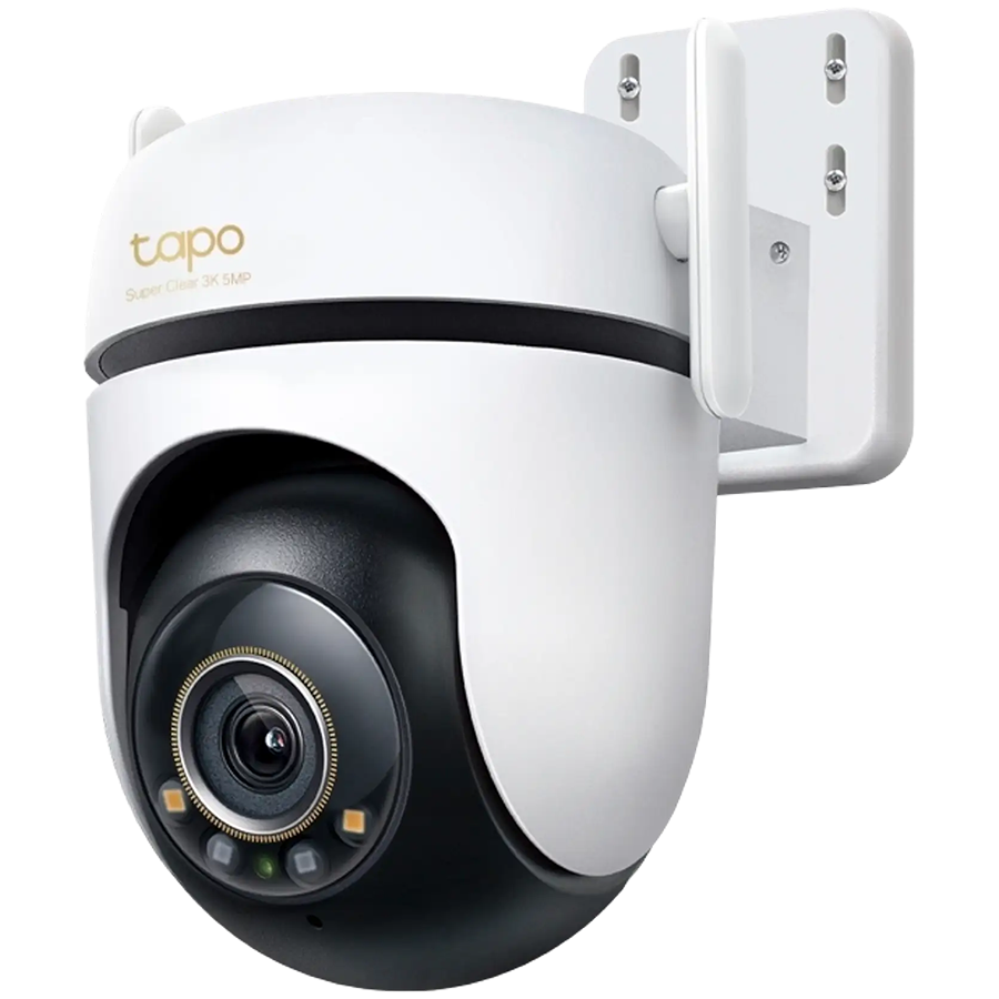 TP-Link Tapo C530WS Outdoor Pan/Tilt Security Wi-Fi Camera, 3K 5MP (2880x1620), 2.4 GHz, 2 x External Antennas, 1 x Ethernet Port, Horizontal 360, Pan/Tilt, Starlight Color Night Vision, Smart AI Dete