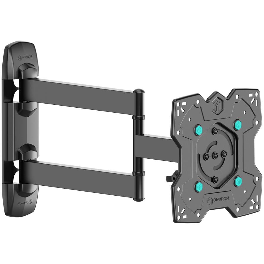 ONKRON Full Motion TV Wall Mount for 17– 43 Inch LCD LED Flat Screens up to 35 kgs, Black