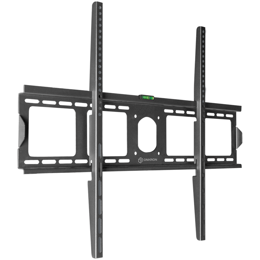 ONKRON Fixed TV Wall Mount for 55 to 100-inch Flat Panel TVs Digital Panels 75 kg, Black