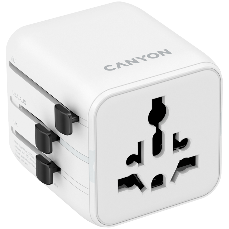 CANYON Travel Adapter OnTour One EU/UK/US/AUS White