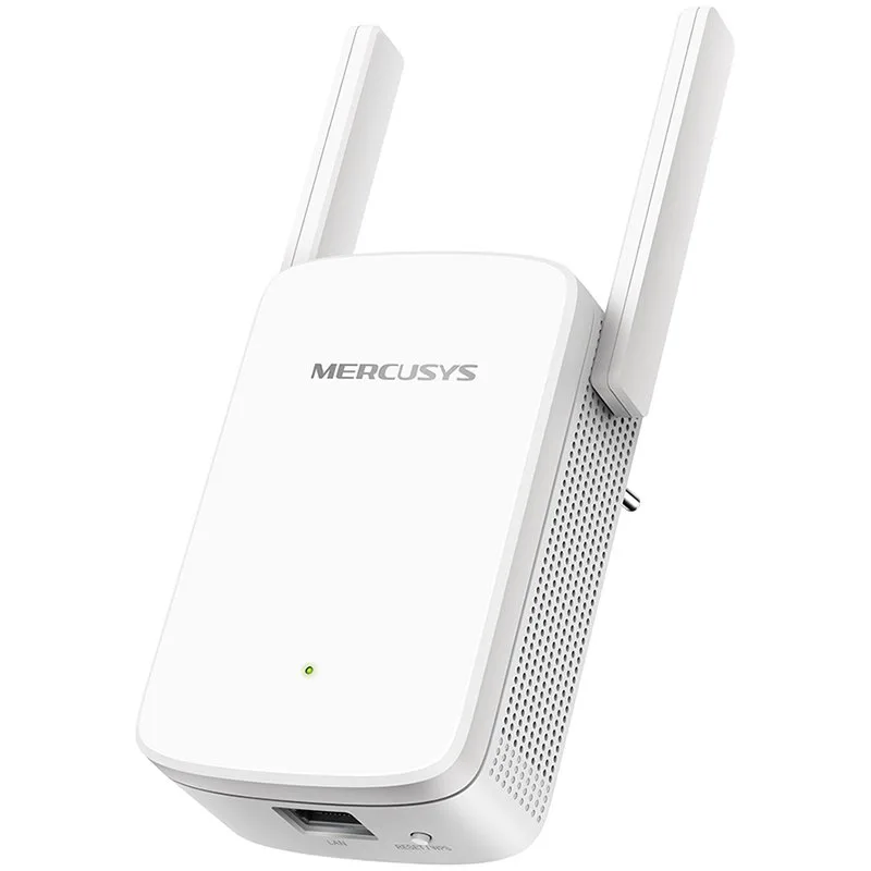Mercusys ME30 AC1200 Wi-Fi Range Extender, 300 Mbps at 2.4 GHz + 867 Mbps at 5 GHz, 1 x 10/100 LAN, 2× Fixed External Antennas, Wall Plugged, WPS/Reset Button, Signal Indicator, Range Extender/Access