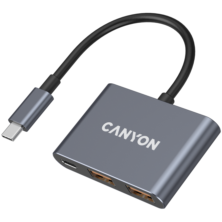 CANYON hub DS-3 3in1 USB-C Dark Grey