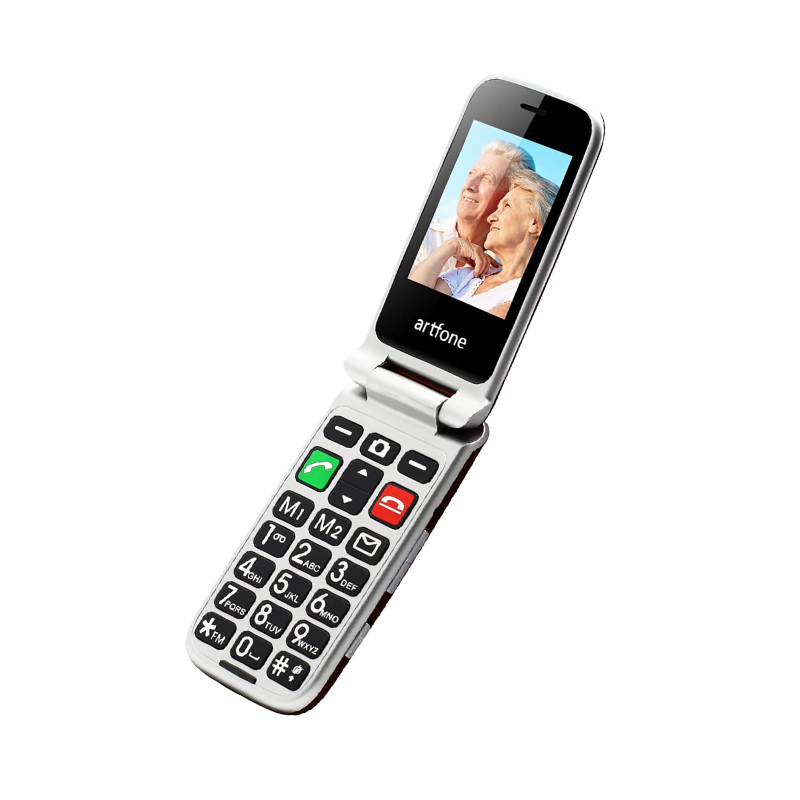 Telefon na tipke Artfone CF241A preklop Red
