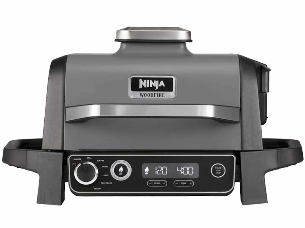 Ninja elektricni rostilj7 funkcija, tezina 10,18 kg.Woodfire tehnologija, do 75% manje masti