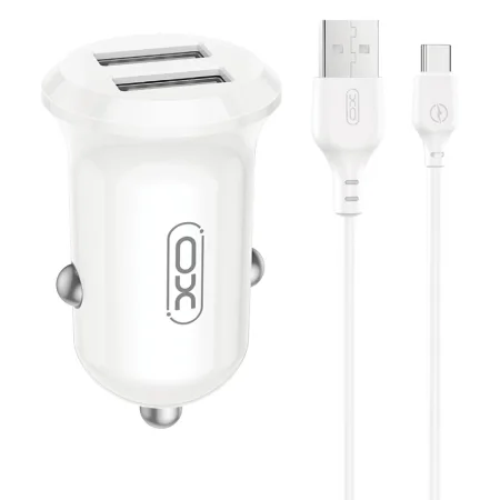 XO CC67 Car charger + Type-C Cable White
