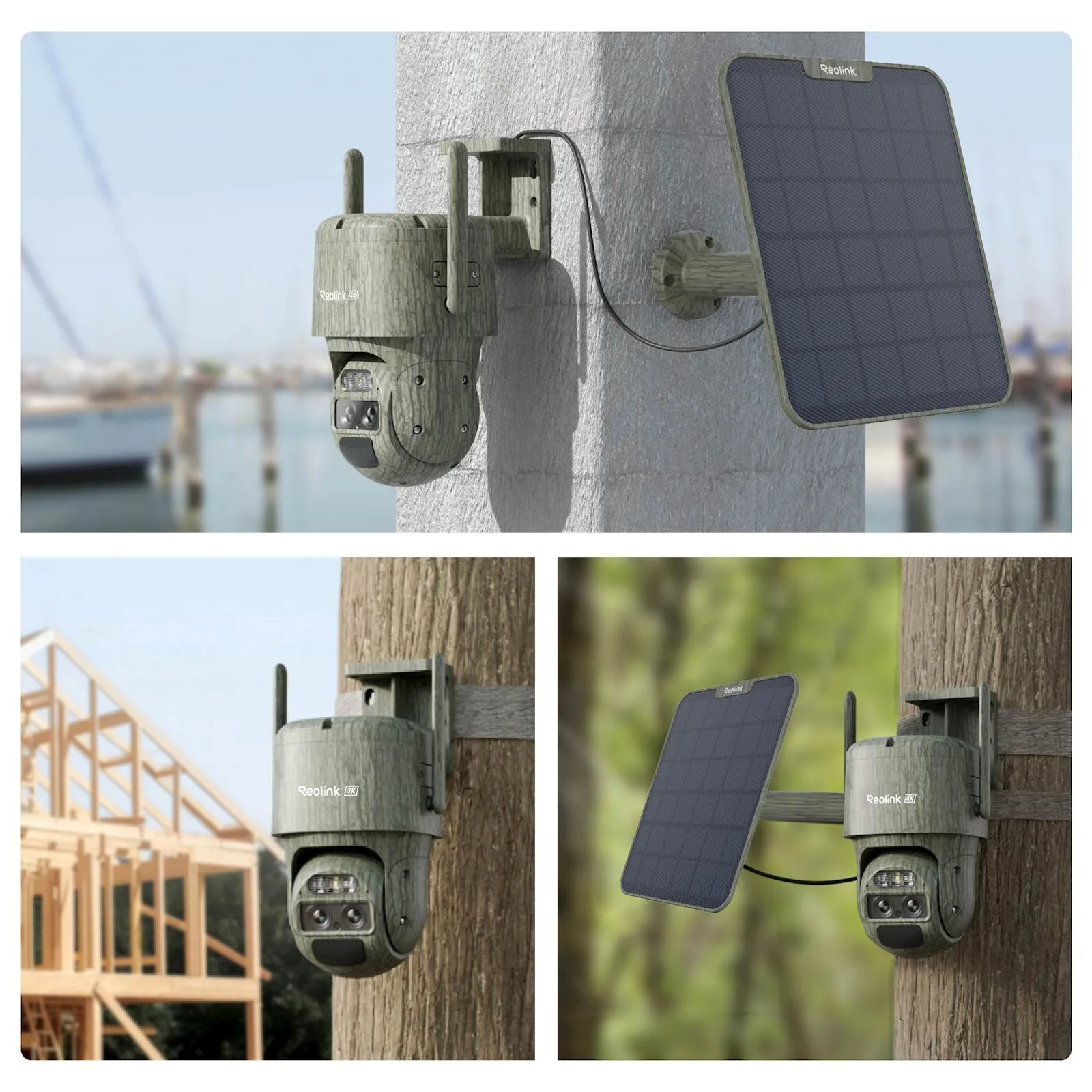 Reolink IP Kamera Trackmix Serija G770 4K, 8MP, 4G LTE, Baterijska, Maskirna