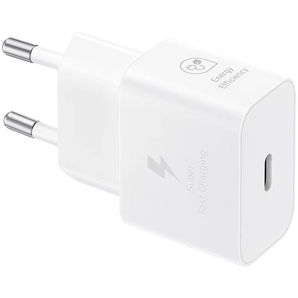 Samsung 25W Fast Charging USB-C Power Adapter White (cable included)