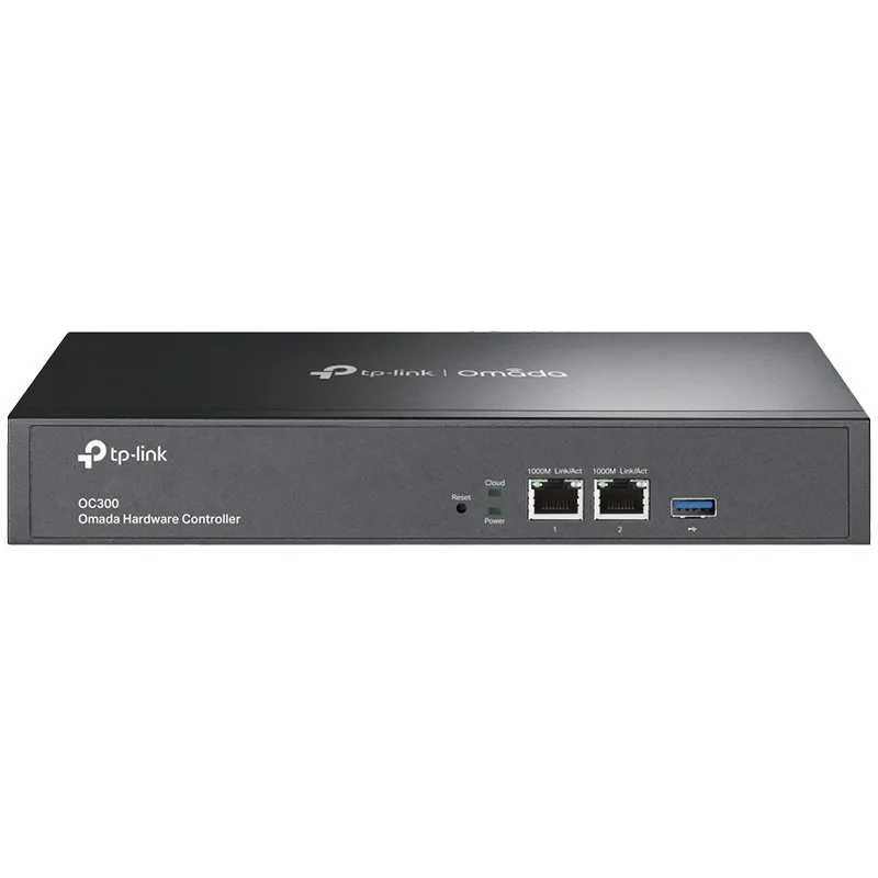 TP-Link OC300 Omada Hardware Controller, 2× 10/100/1000  Ports, 1× USB 3.0 Port, Cloud Access, Up to 500 Omada access points, 100 Omada switches, and 100 Omada routers, Multi-site Management, Omada Ap