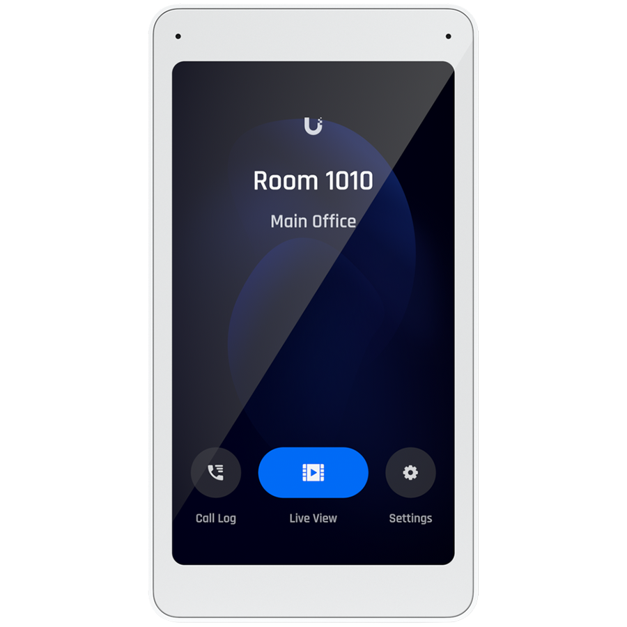 Ubiquiti UA-Intercom-Viewer Display that pairs with the Access Intercom for visitor screening and remote access control, to mount in multiple locations throughout your building.