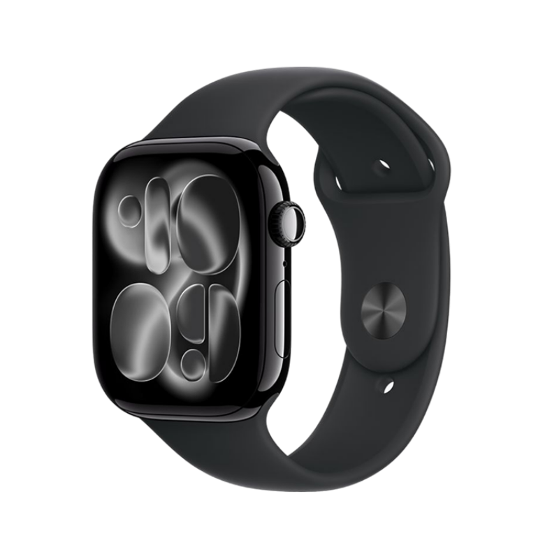 Apple Watch Series 11 GPS 46mm Jet Black Aluminium Case With Black Sport Band MEUW4 S/M