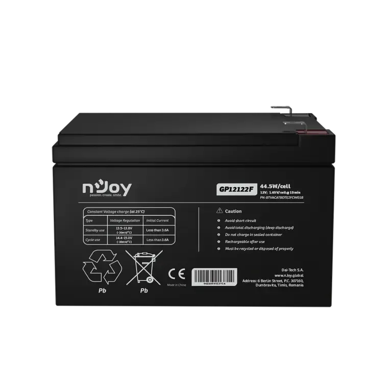 NJOY baterija 12V 12Ah GP12122F T2/F2