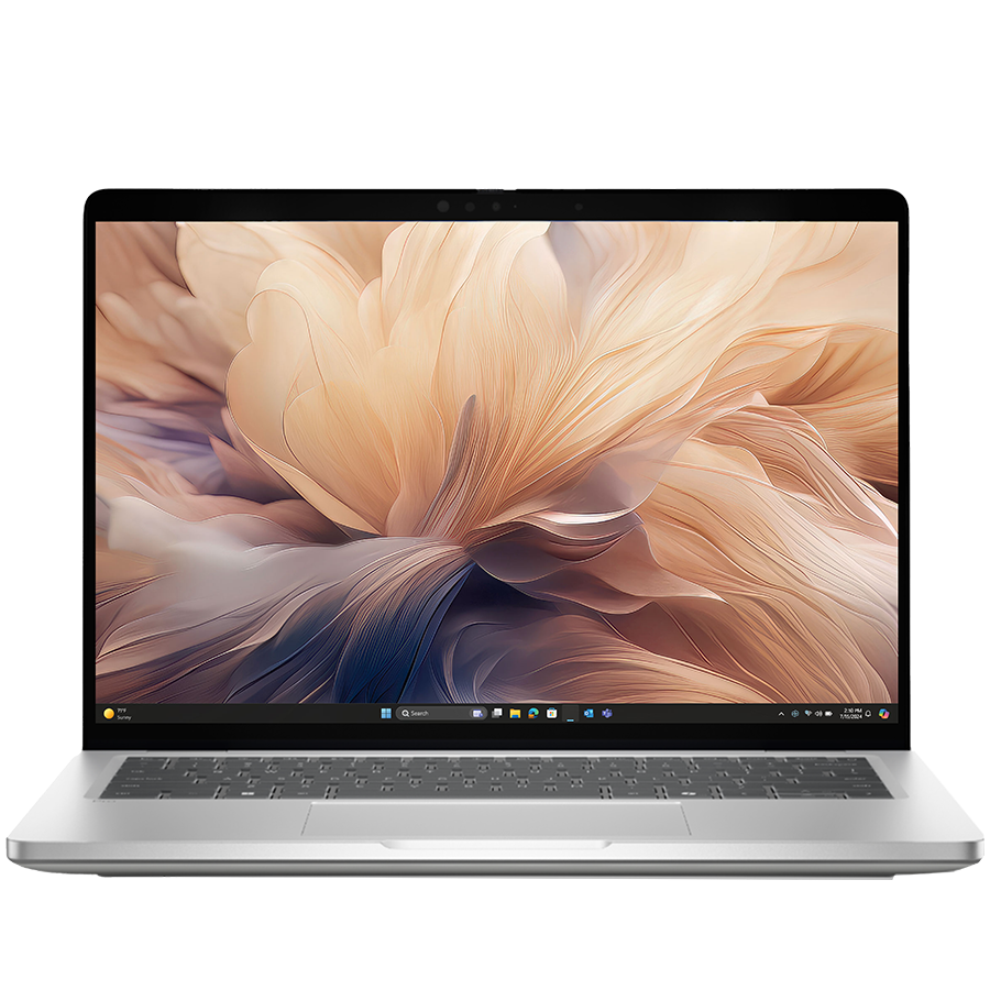Dell Pro 14 PC14250, 14" FHD+ (1920x1200), Ultra 5 235U, 1x16GB DDR5, M.2 512GB SSD, Integrated GPU, WiFi 6E + BT 5.3,  FHD HDR+IR Cam, 2x USB 3.2, 1x USB C 3.2, 1x USB C THB4, RJ-45, Backlit kb, Ubun