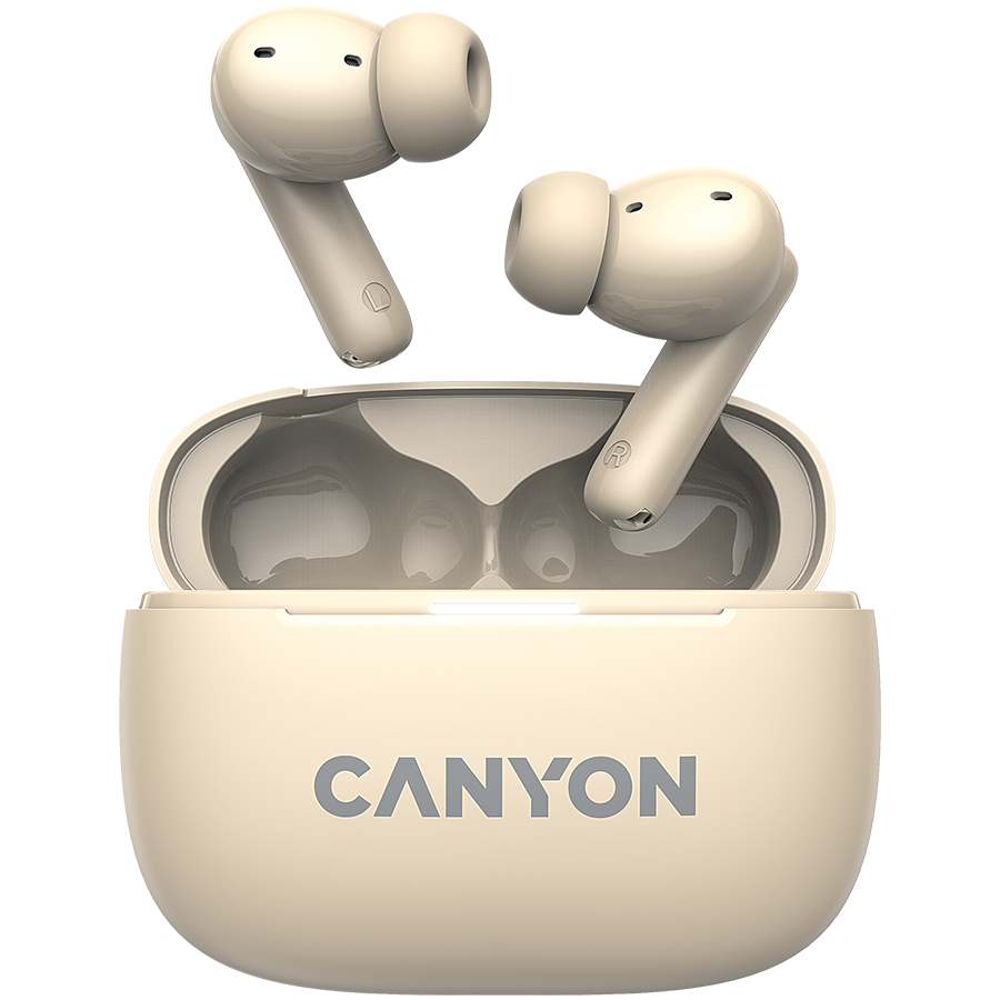 CANYON headset OnGo TWS-10 ANC+ENC Beige