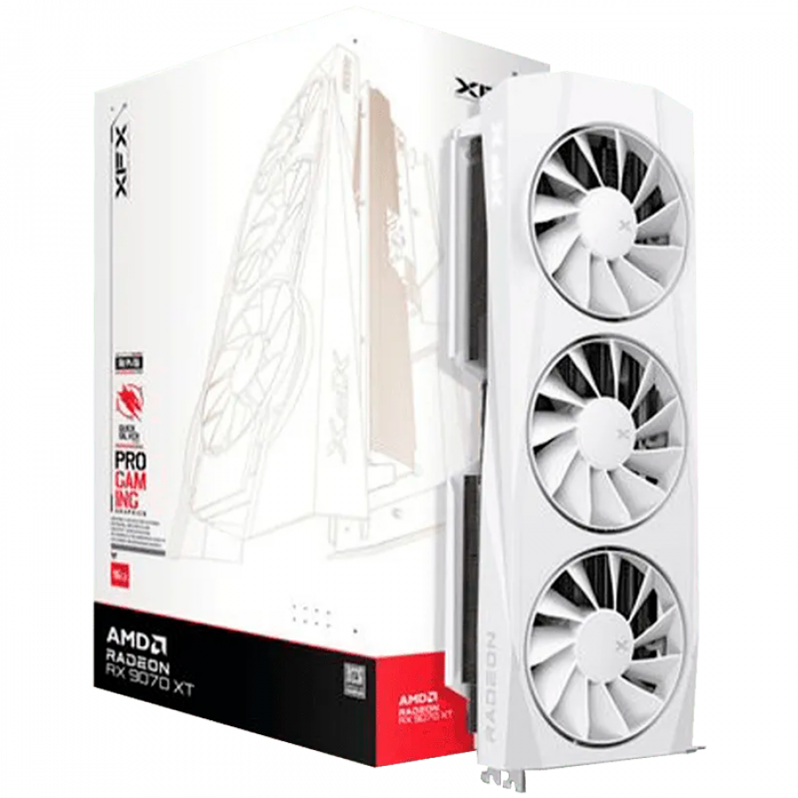 XFX Quicksilver AMD Radeon RX 9070XT White 16GB GDDR6 256-bit HDMI 3xDP