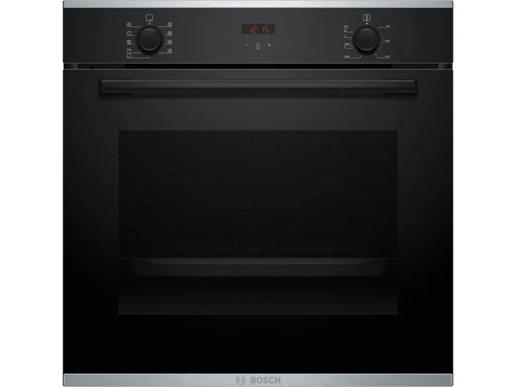 BOSCH pećnica  Serie 4| CRNA A, EcoClean,71L,7 programaTeleskopska vodilica,3D vrući zrak