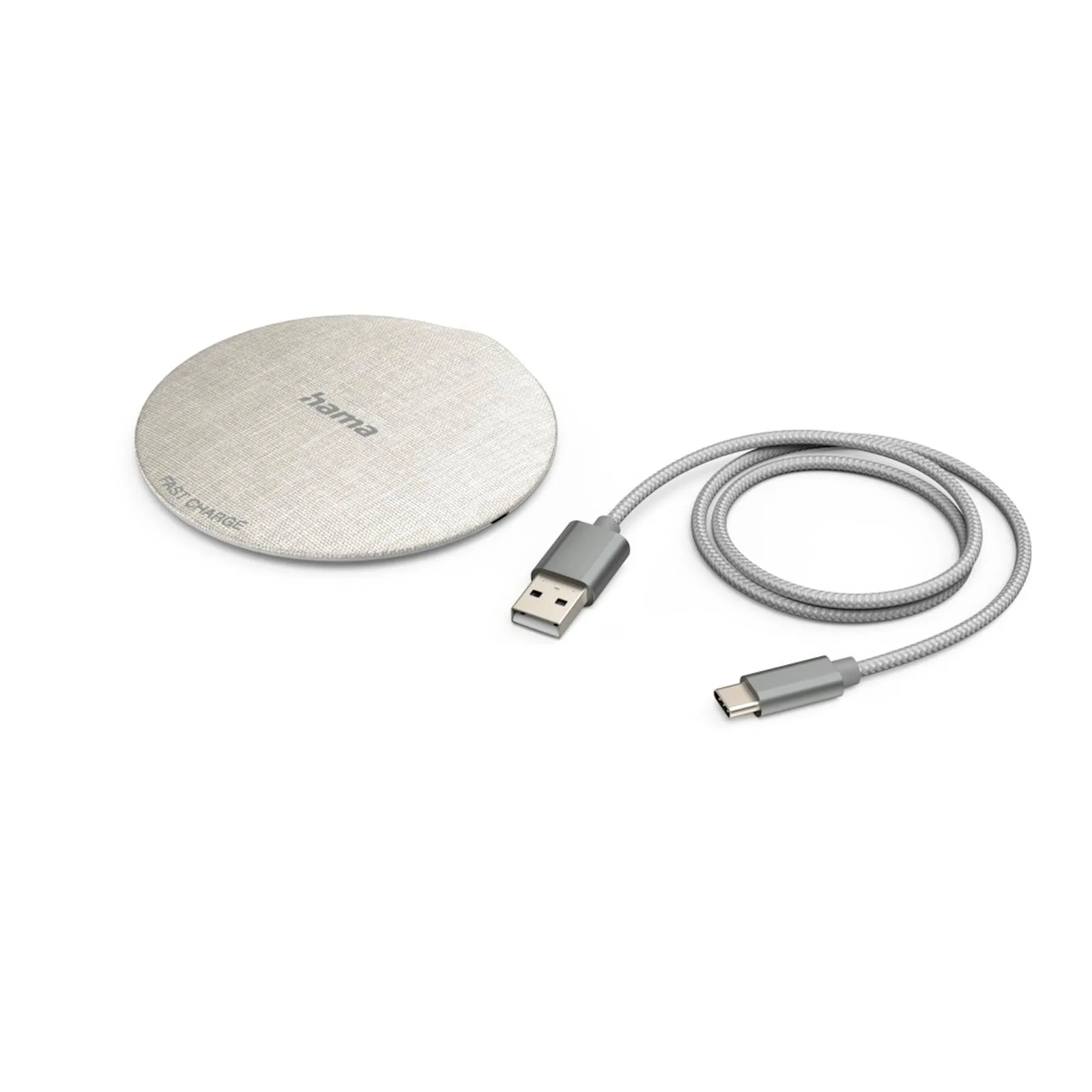 Wireless punjač HAMA QI-FC10 metalni, bijeli 10W