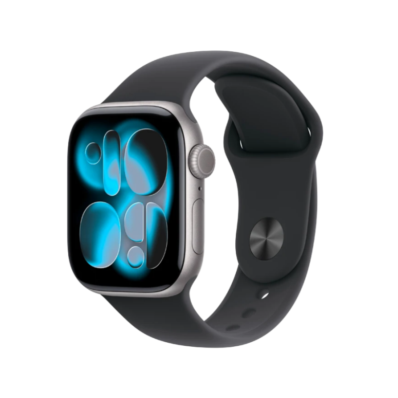 Apple Watch Series 11 GPS 42mm Space Grey Aluminium Case With Black Sport Band MEQW4 M/L