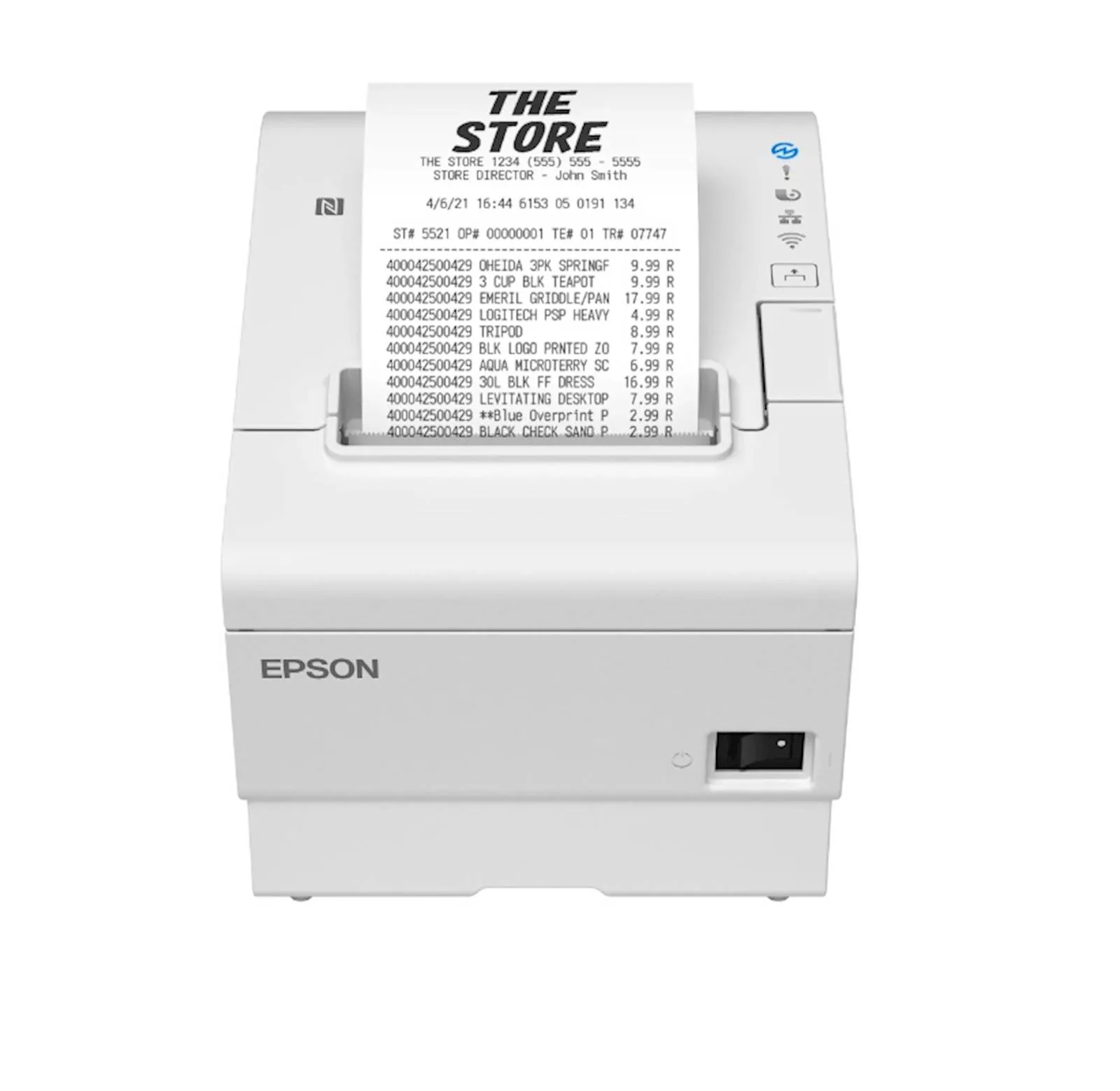 POS printer Epson TM-T88VII-111,USB,ETH,SRL,PS,WHT