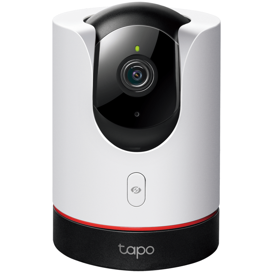 TP-Link Tapo C225 Pan/Tilt AI Home Security Wi-Fi Camera, 2K QHD (2560x1440), 2.4 GHz, Horizontal 360º ,Pan/Tilt, Smart AI Detection and Notifications (motion, people, pets, cars, abnormal sound), Phy
