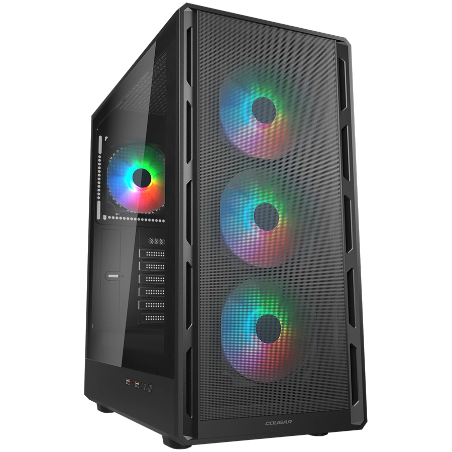 COUGAR AIRFACE PURE RGB PC Case, Mid Tower, Black