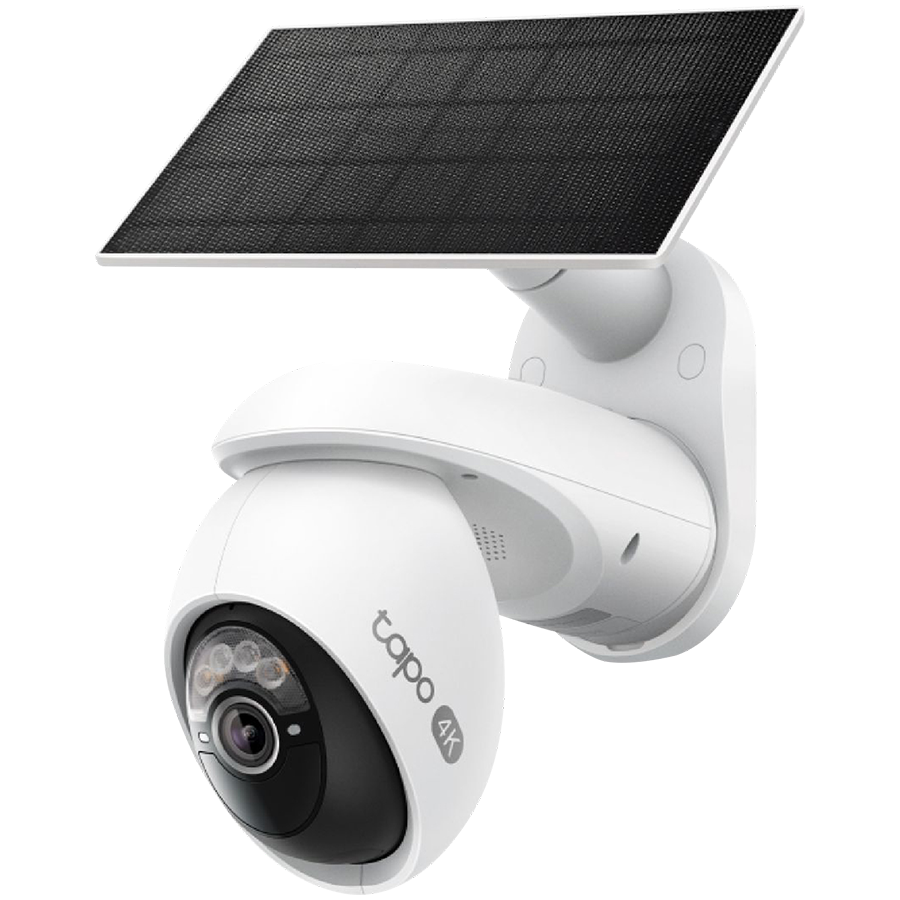 TP-Link Tapo C660 KIT Solar-Powered Pan/Tilt Security Camera Kit, 4K 8MP (3840x2160), 2.4 GHz/5 GHz, 10000mAh rechargeable lithium-ion battery,  Solar panel (5.2V, 2.5W), Pan/Tilt,  Non-Stop Power, Sm