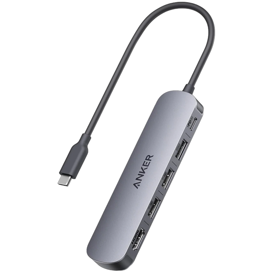 Anker USB-C Hub (5-in-1, 4K HDMI) Gray