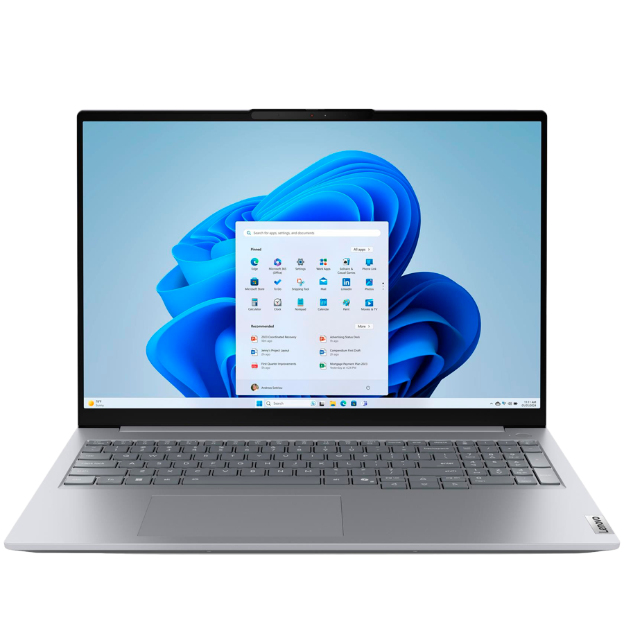 ThinkBook 16 G8 IAL, 16'' WUXGA (1920x1200) IPS 300 nits AG, Ultra 7 255H, 16C, 2x16GB DDR5, 1TB SSD M.2,Intel Intg,1080p IR Cam+Mic,WLAN + BT,2x USB 3.2,1x USB 3.2 Type C,1x USB THB 4, HDMI,SD reader