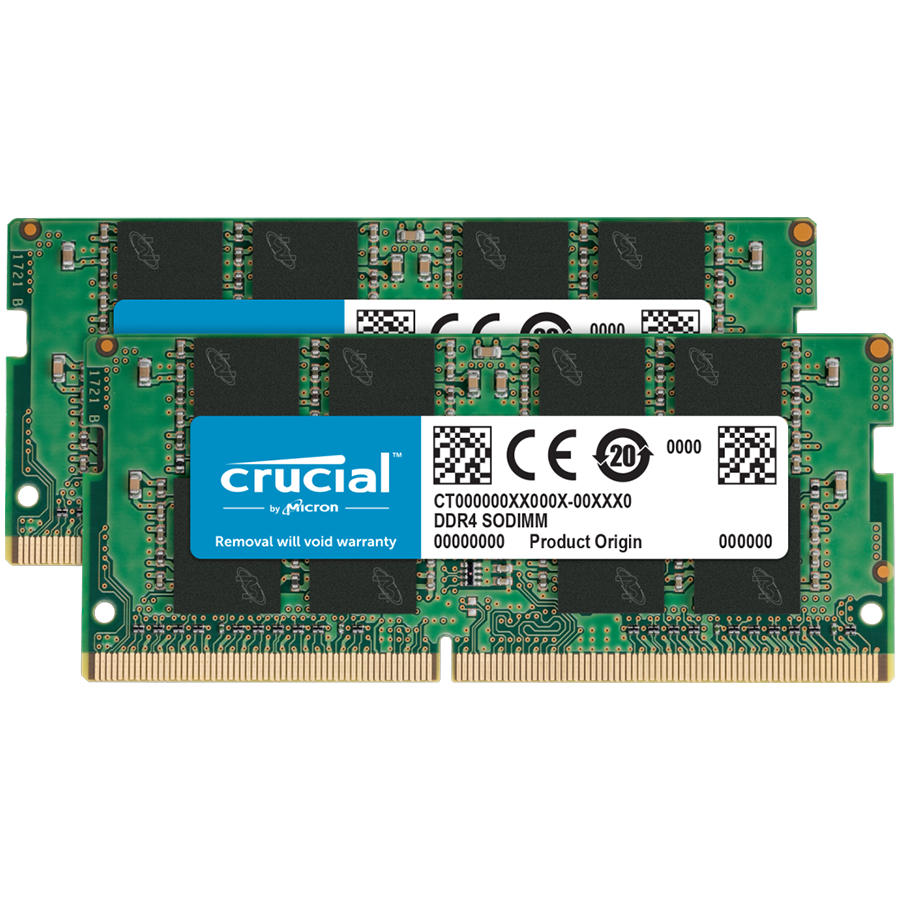Crucial 16GB Kit (2x8GB) DDR4-3200 SODIMM CL22 (8Gbit/16Gbit)