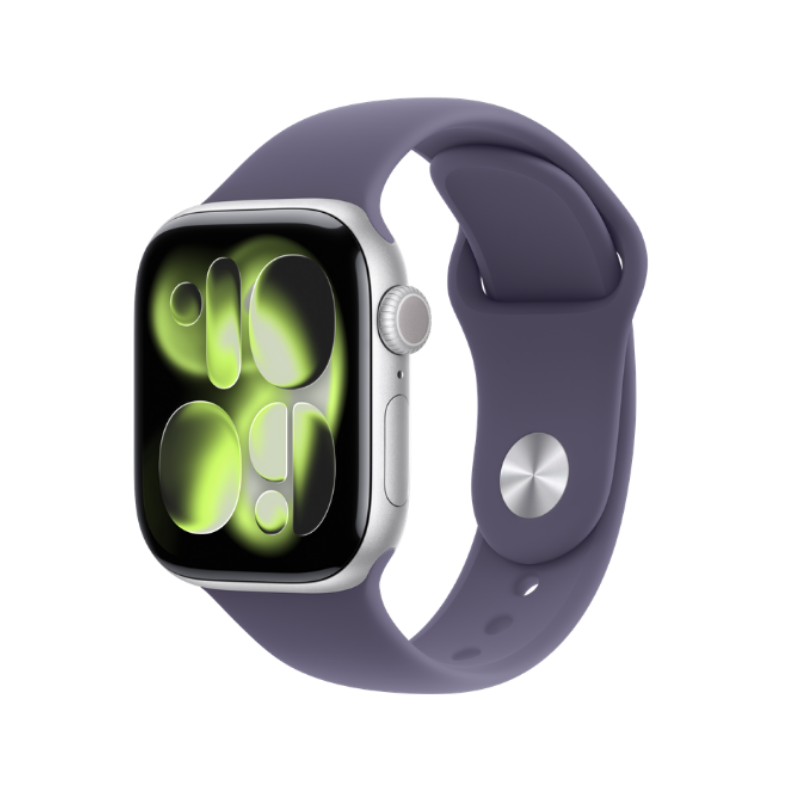 Apple Watch Series 11 GPS 46mm Silver Aluminium case+purple fog SB MEVA4 M/L