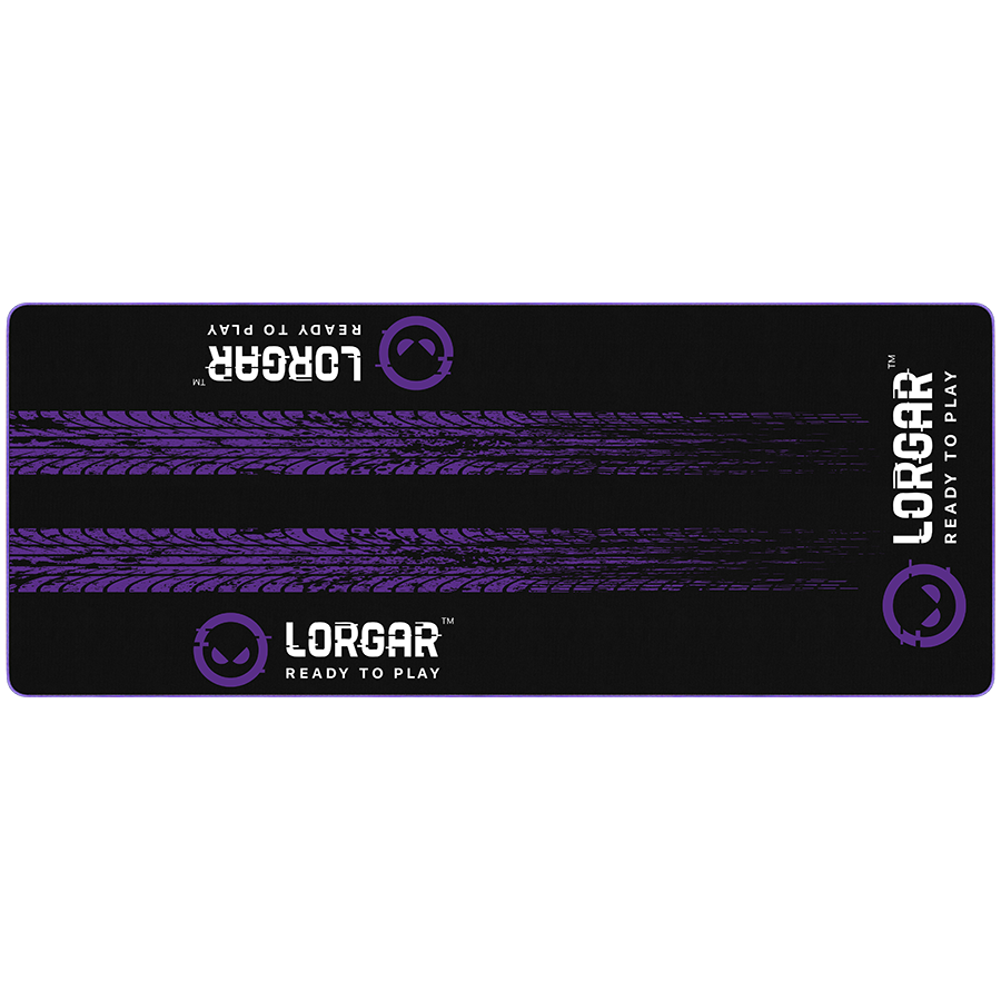 LORGAR RX1FM, Sim Racing Floor Mat Advanced, Stitched edge, 1,700X700X3 mm, Black/purple