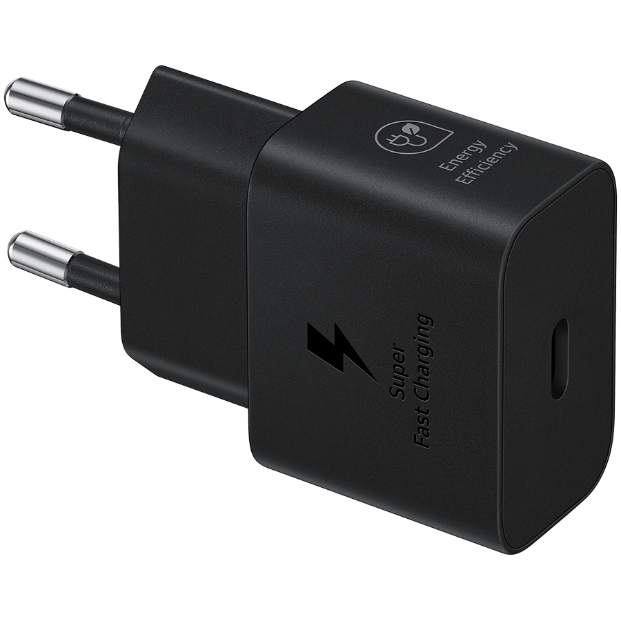 Samsung 25W Fast Charging USB-C Power Adapter Black (cable included)