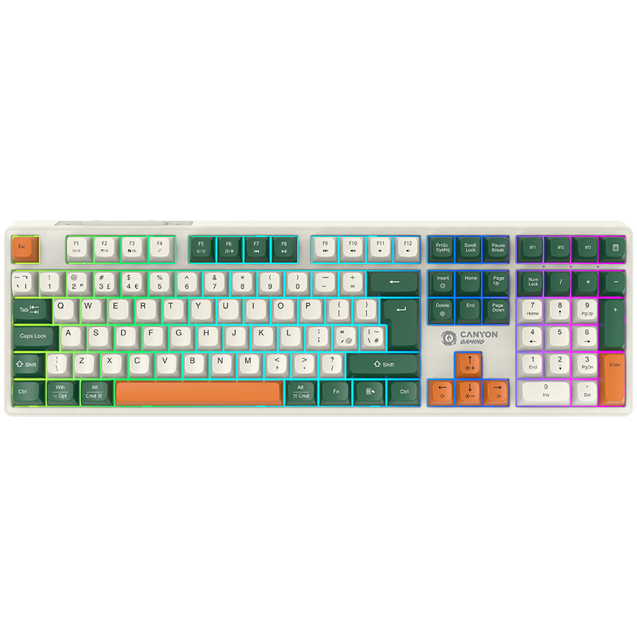 CANYON keyboard Shadder GKW-11 Mech RGB UK/US Wireless White