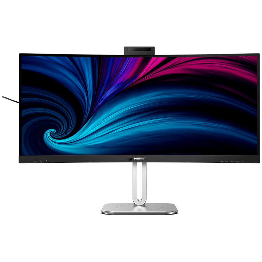 PHILIPS Monitor 34B2U6603CH 34" Curved, VA, 21:9, 3440x1440 (WQHD), 1500R, 120Hz, 4ms, 500 cd/m2, 4000:1, HDR400, Adaptive Sync, PowerSensor 2, 5.0 Mpixel Webcam with Microphone, 2xHDMI, 1xDP, TB4 (PD