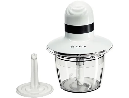 BOSCH sjeckalica 400W, BIJELA, 0.8L, INOX nož, ploča za tučenje vrhnja,SL