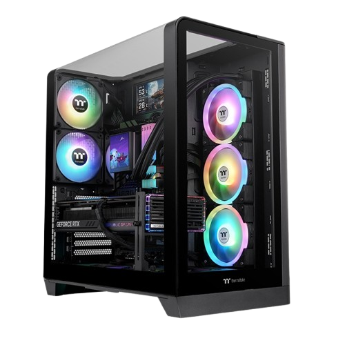 Thermaltake View 390 TG SnowMid Tower, tempered glass2x120mm PWM fan, GPU: 460mm