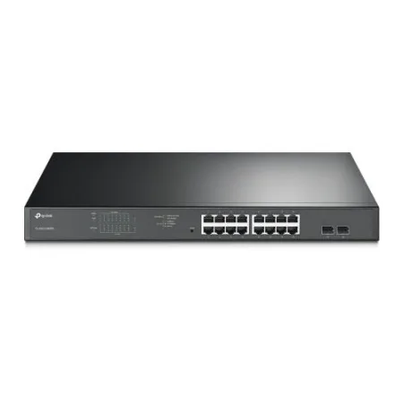 TP-Link TL-SG1218MPE 16-Port Gigabit PoE+ Easy Smart Switch,16 Gigabit PoE+ RJ45 Ports,2 x SFP, 2× combo gigabit SFP slots,802.3at/af,250W PoE Power,1U 19-inch Rack-mountable Steel Case,MTU/Port/Tag-b