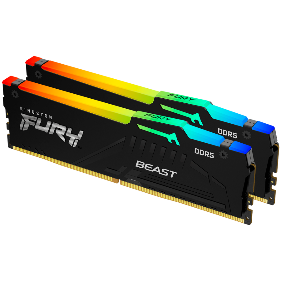 Kingston DRAM 16GB 6000MT/s DDR5 CL36 DIMM (Kit of 2) FURY Beast RGB EXPO