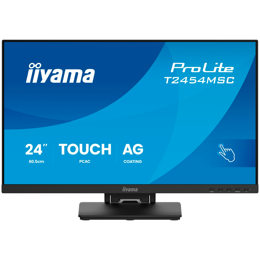 IIYAMA Monitor Touch T2454MSC-B3AG 24" InCell PCAP 10pt touchscreen monitor featuring IPS panel technology, Anti-Glare coating and a flexible stand